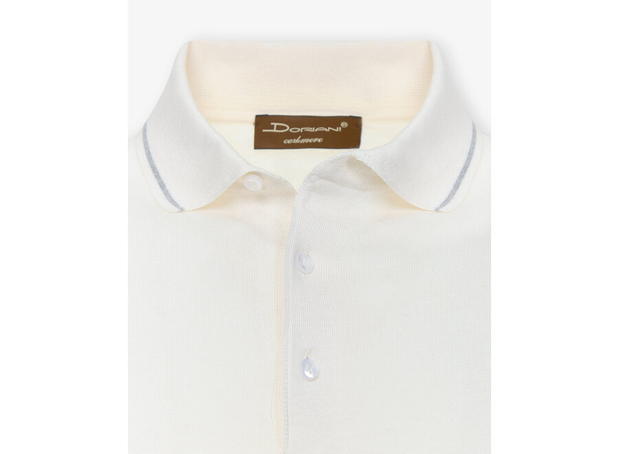 DC - Polo short sleeve - cotton cashmere silk - White