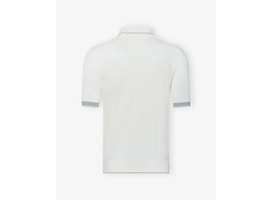 DC - Polo short sleeve - cotton cashmere silk - White