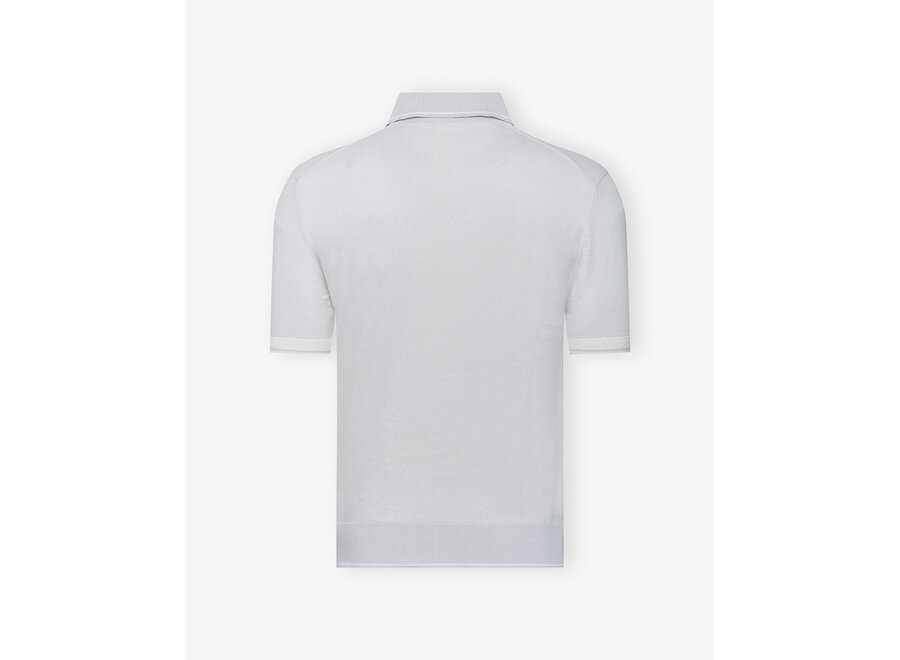 DC - Polo short sleeve - cotton cashmere silk - Grey
