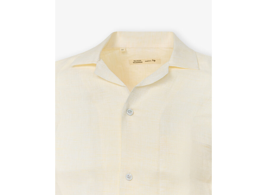 Maurizio Baldassari - Bowling shirt - Linen - Yellow