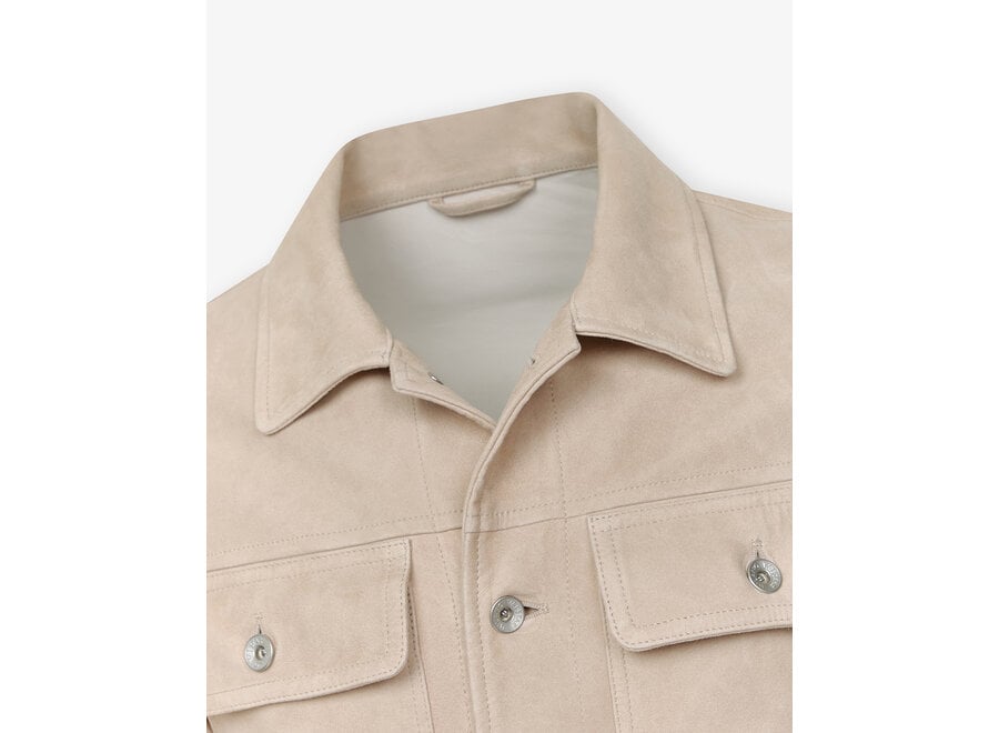 Valstar - Light soft suede unlined overshirt - Taupe