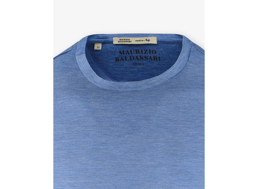 Maurizio Baldassari - T-shirt silk cotton - Blue