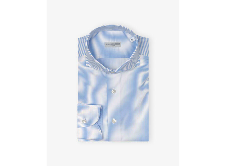 LHDA x Thomas Mason - Shirt modern fit - L. blue Stripes