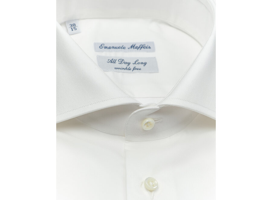 Emanuele Maffeis - Wrinkle free shirt +4 cm - White