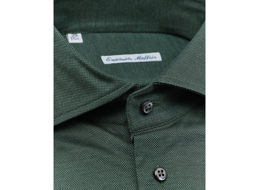 Emanuele Maffeis - Shirt stretch pique - Dark green