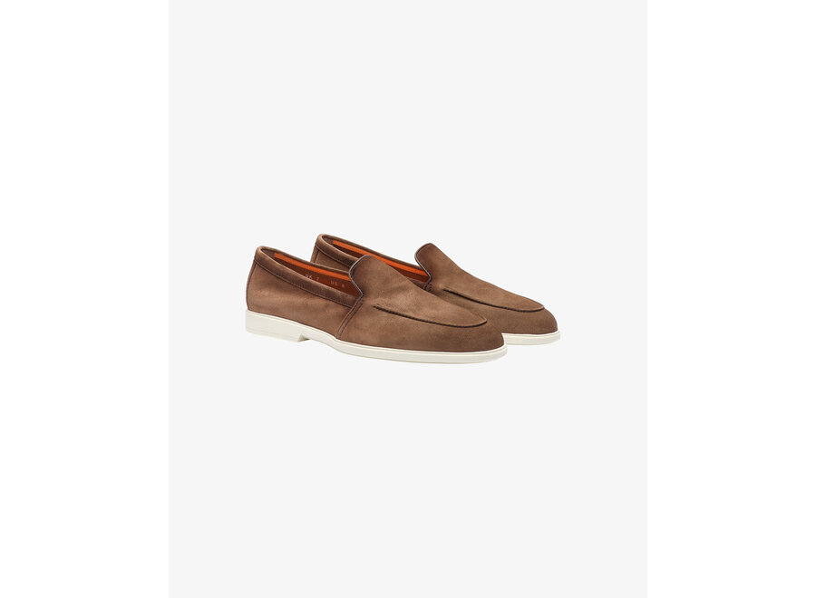 Santoni - Loafer unconstructed - calf suede - Brown