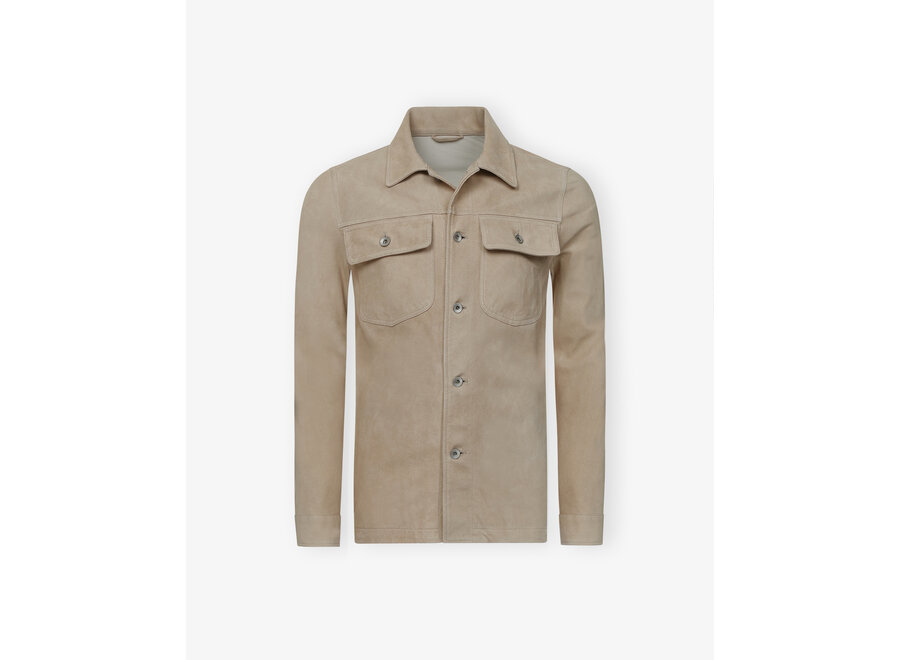 Valstar - Light soft suede unlined overshirt - Taupe