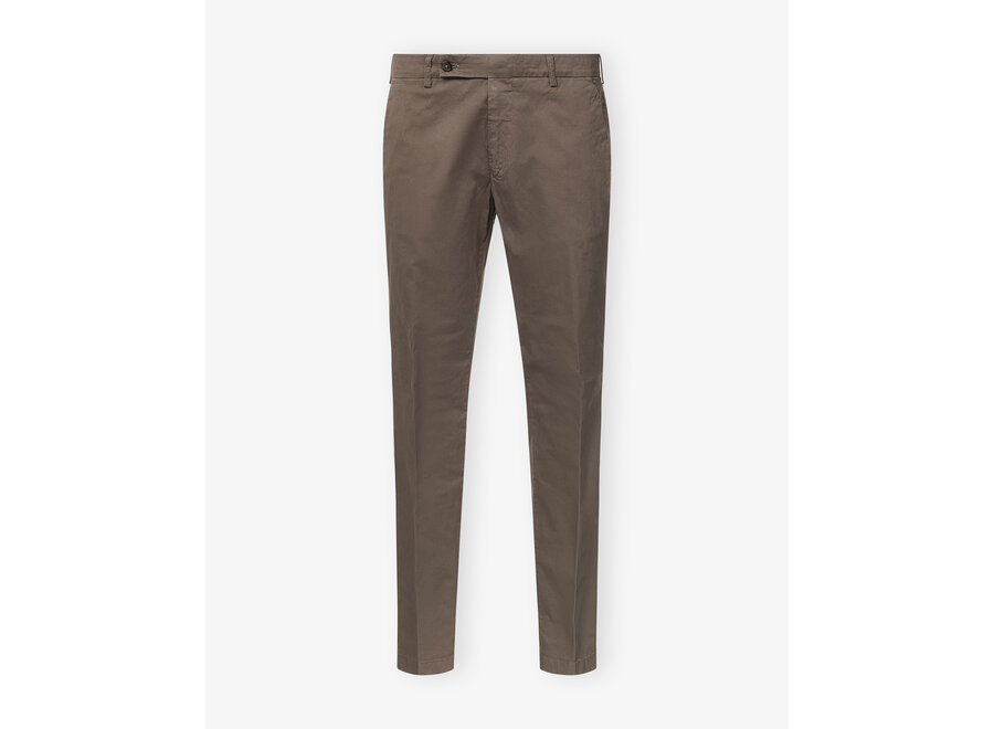 Berwich - Trousers summer cotton stretch - Brown