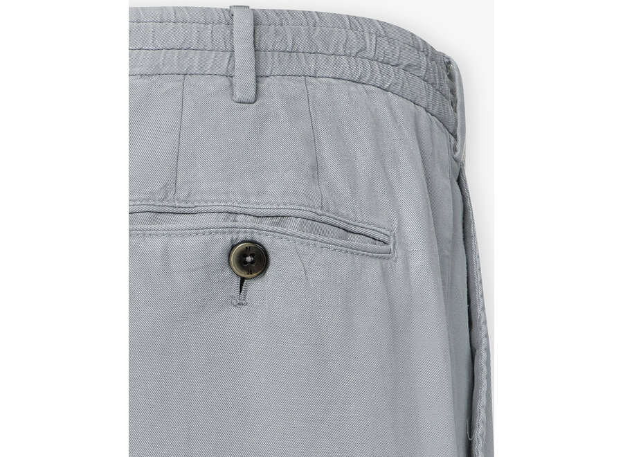 PT - Trouser drawstring linen cotton - Light grey