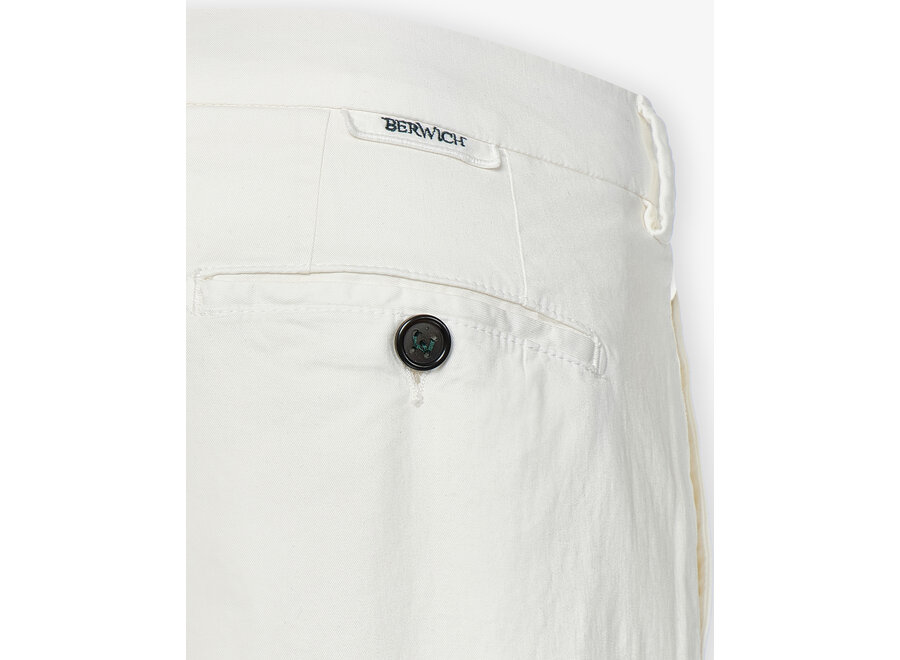 Berwich - Trousers cotton stretch - White