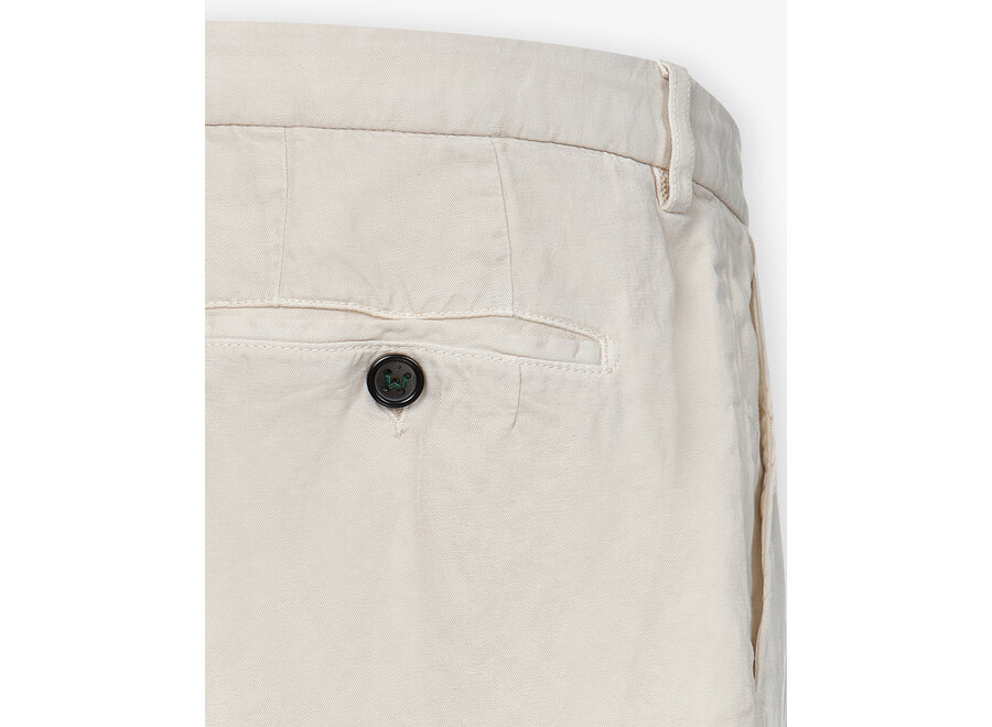 Berwich - Slim fit trouser - one pleat linen - Sand