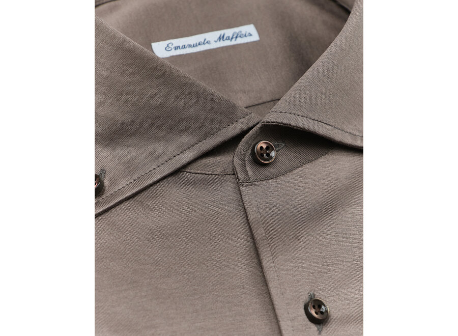 Emanuele Maffeis - Stretch shirt button down - Taupe