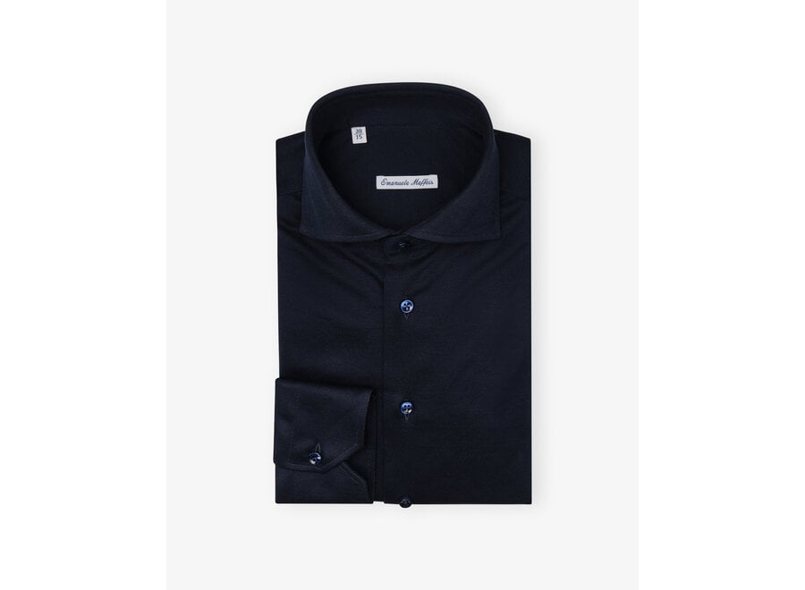 Emanuele Maffeis - Shirt stretch pique - Navy