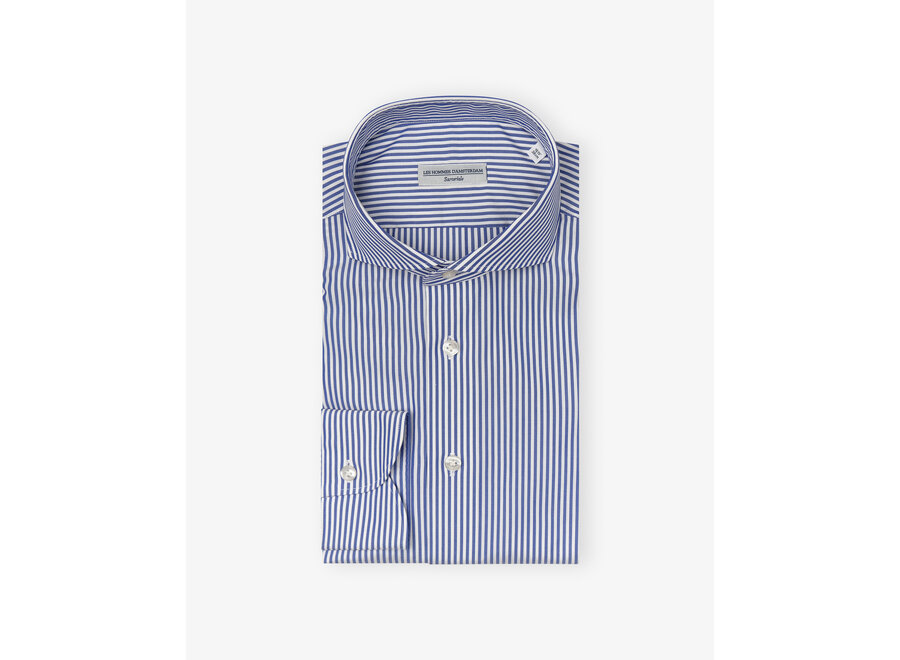 LHDA x Thomas Mason - Shirt modern fit - Blue stripes