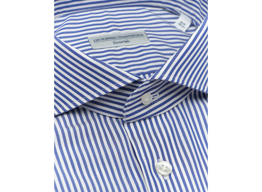 LHDA x Thomas Mason - Shirt modern fit - Blue stripes
