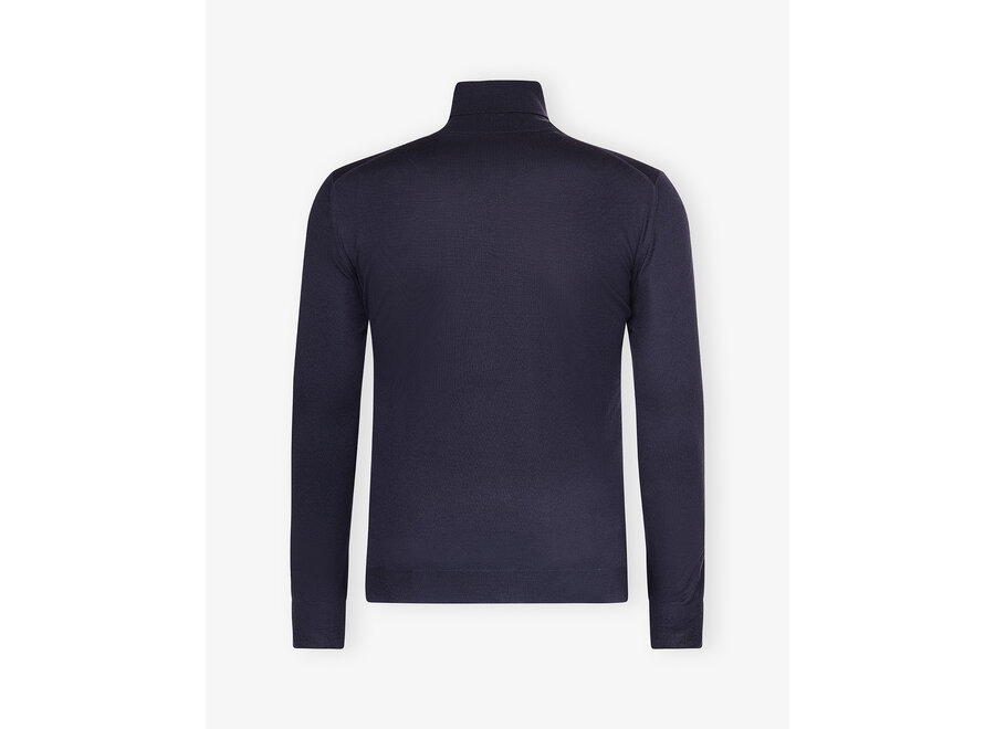 Fedeli - Turtleneck super 140 merino wool - Navy