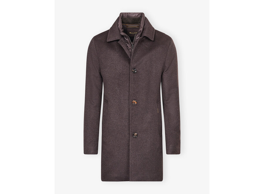 MooRER - Overcoat wool and cashmere - Brown