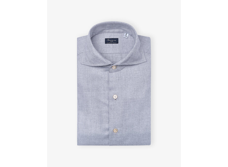 Finamore - Shirt Eduardo Napoli - Flannel - Grey