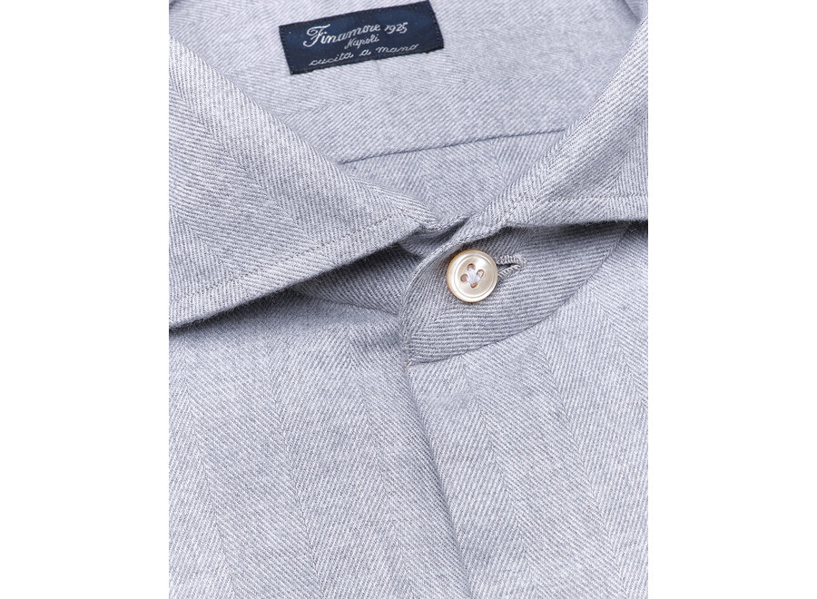 Finamore - Shirt Eduardo Napoli - Flannel - Grey