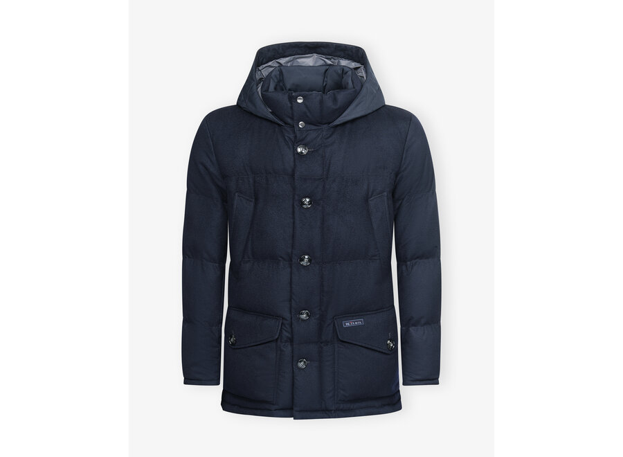 Kiton - Padded parka - Baby cashmere - Navy