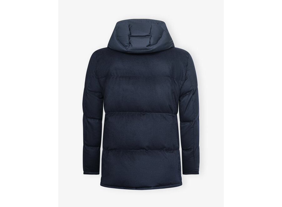 Kiton - Padded parka - Baby cashmere - Navy