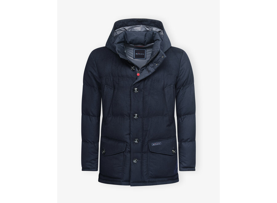 Kiton - Padded parka - Baby cashmere - Navy