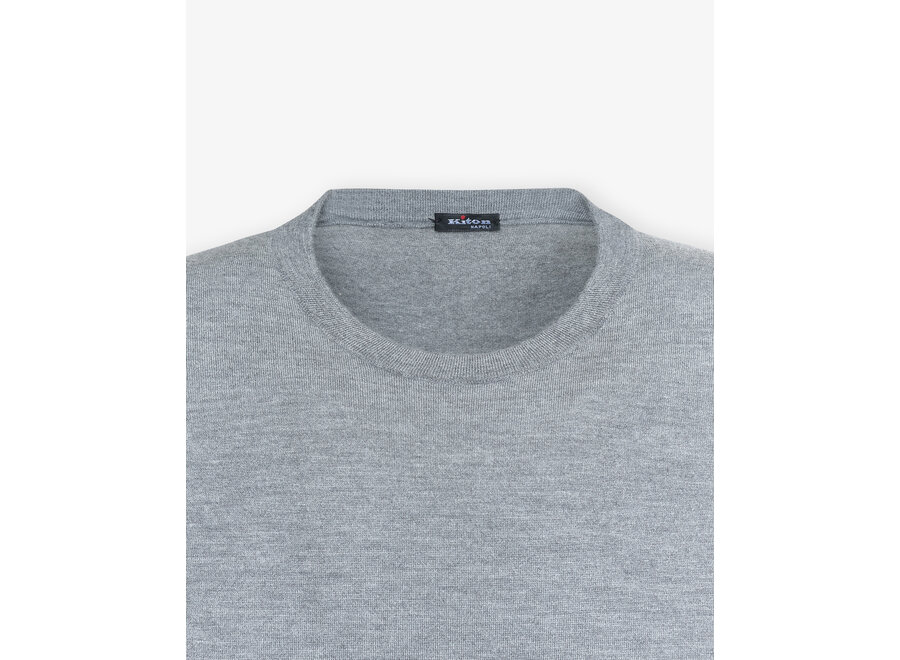 Kiton - Jersey round neck - Cashmere silk - Grey