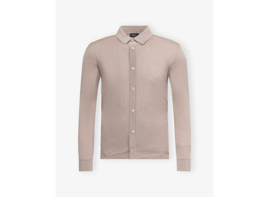 Brioni - Polo shirt long sleeve - Wool - Beige