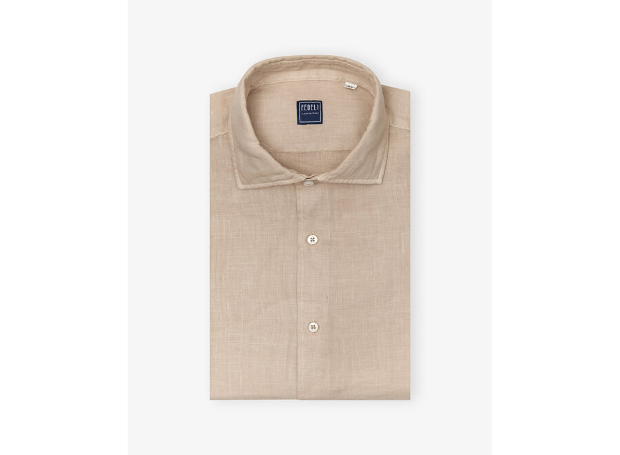 Fedeli - Shirt Nick linen - Taupe