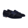 Santoni - Double buckle loafer - Navy