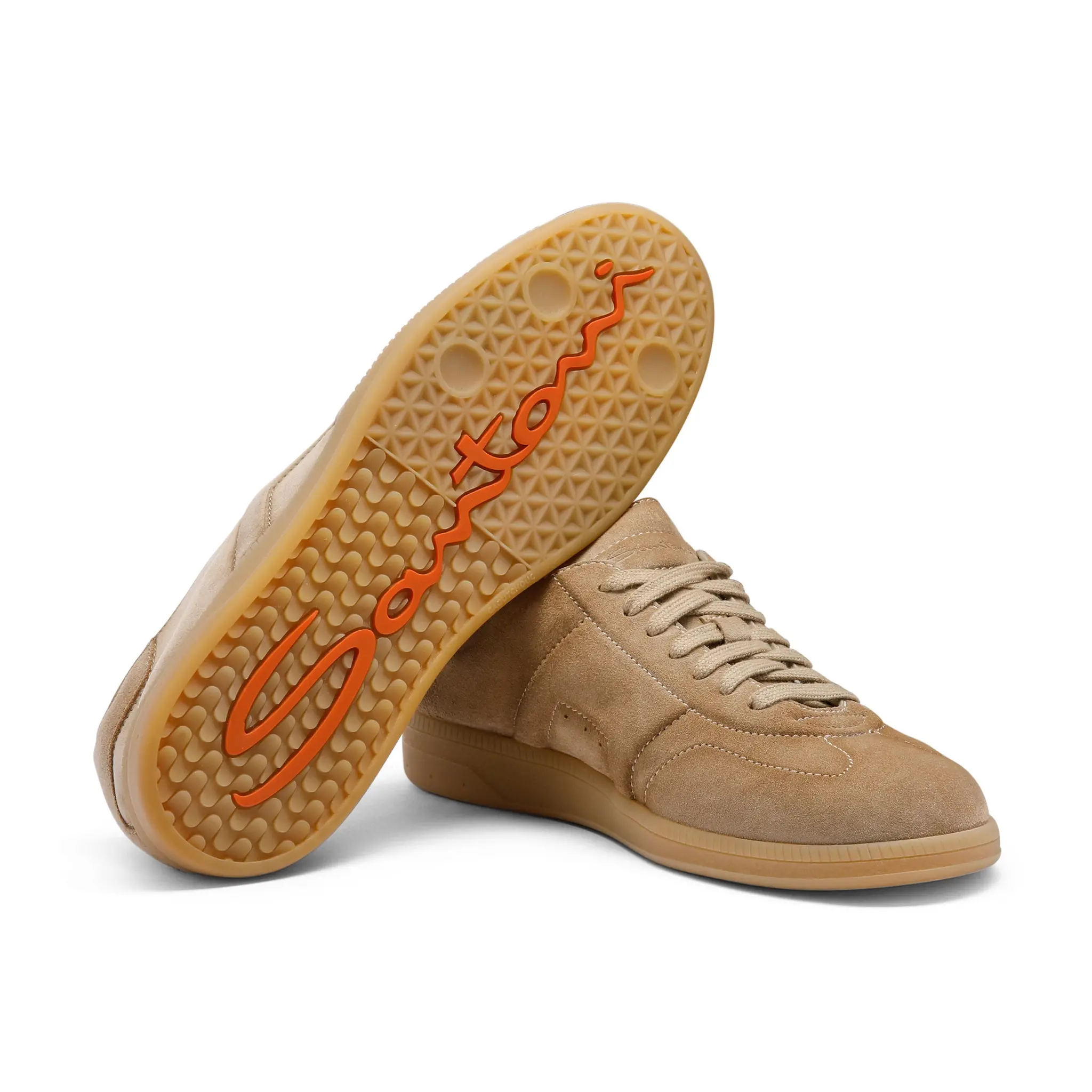 Santoni - DBS Oly sneaker - Taupe - LES HOMMES D'AMSTERDAM