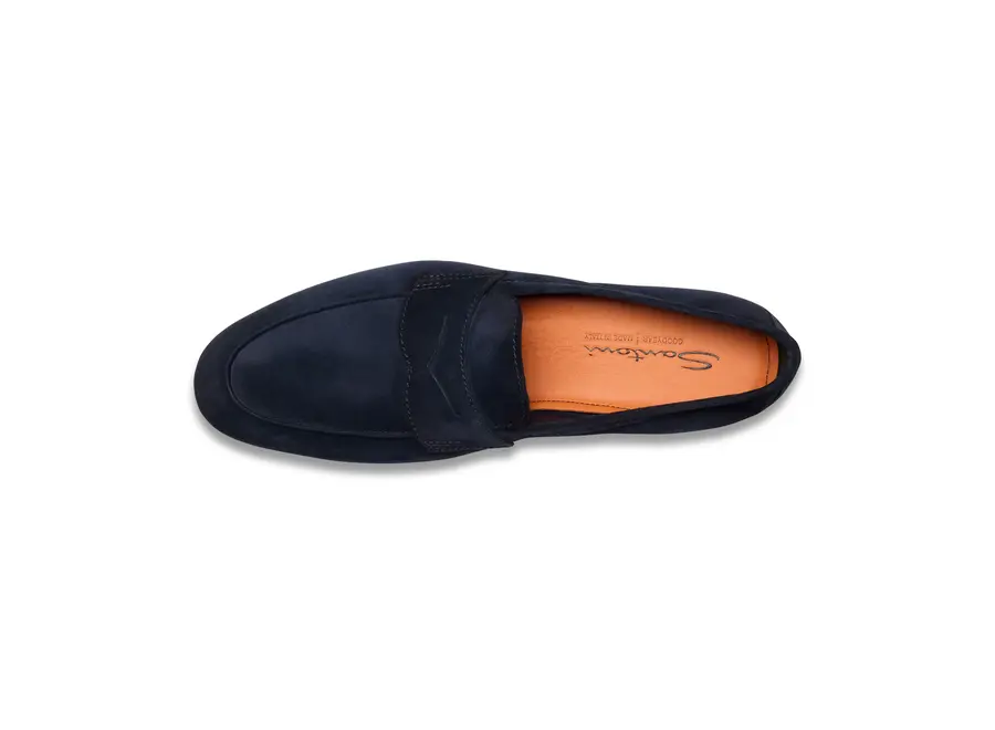 Santoni - Suede goodyear loafer - Carlos - Navy