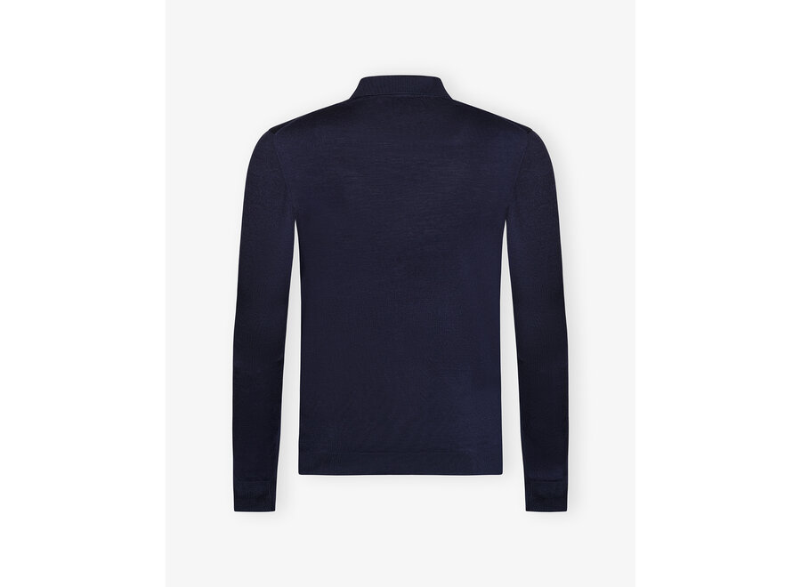 Doriani Cashmere - Polo long sleeve fine wool - Navy