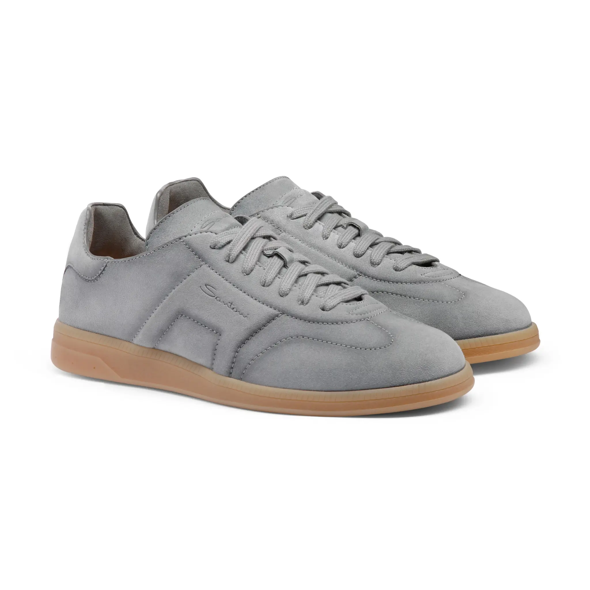 【SANTONI】DBS Oly メンズ スニーカー Santoni - DBS Oly sneaker - Grey - LES HOMMES D'AMSTERDAM