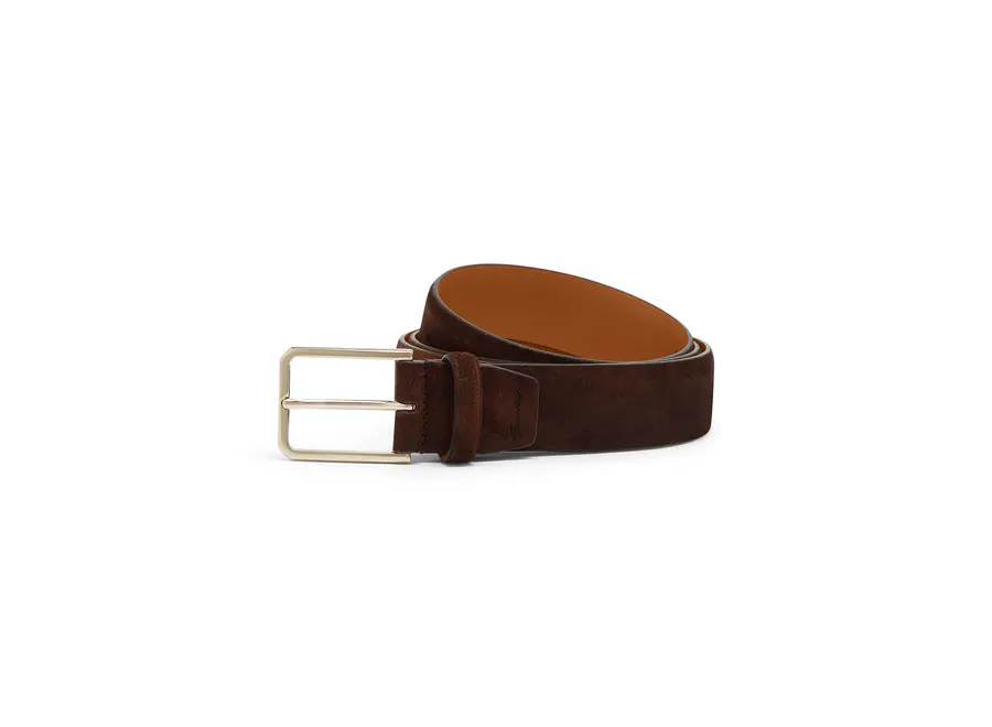 Santoni - Belt Goodyear - Calf suede - Brown