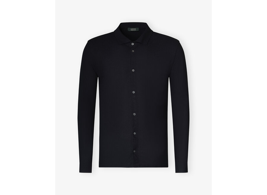 Zanone - Polo shirt long sleeve - Ice cotton - Navy