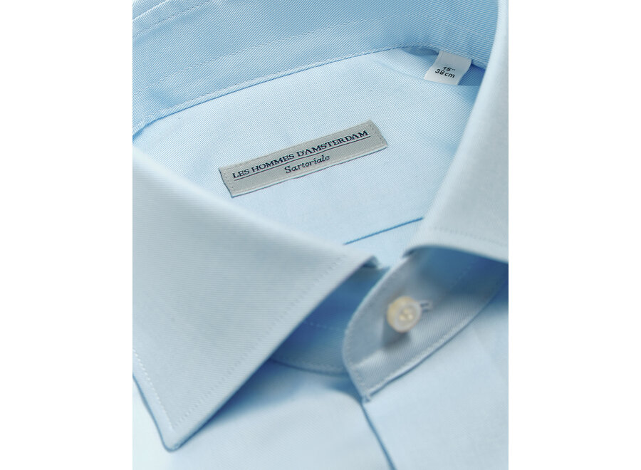 LHDA x Albini - Shirt cotton natural stretch - Light blue