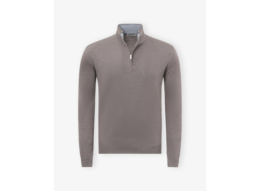 LHDA - Half zip virgin wool - Greige