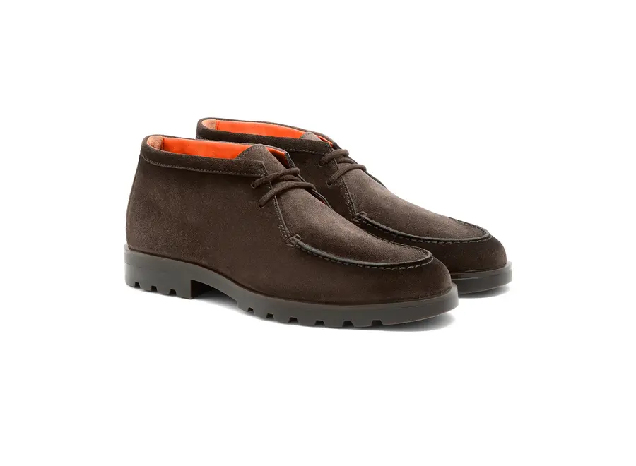 Santoni - Suede desert boot - Brown