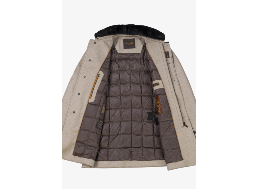 MooRER - Coat baby cashmere - Taupe