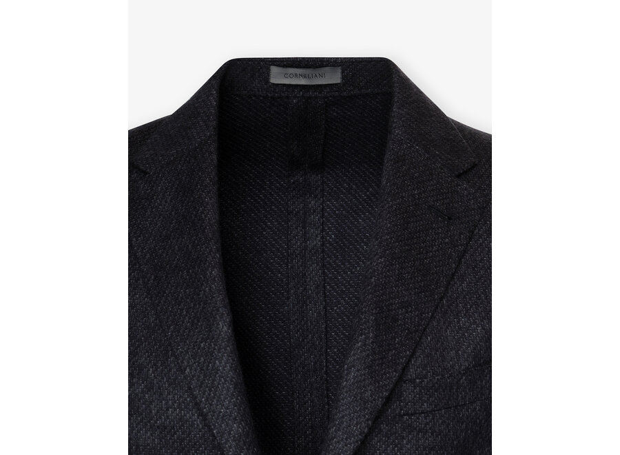 Corneliani - Whisper jacket silk cashmere - Navy melange