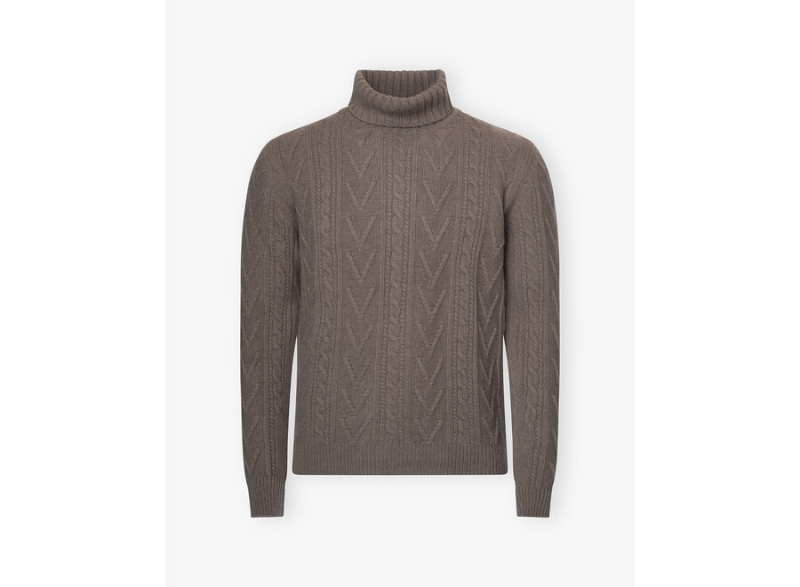 Fedeli - Turtleneck wool cashmere - Greige