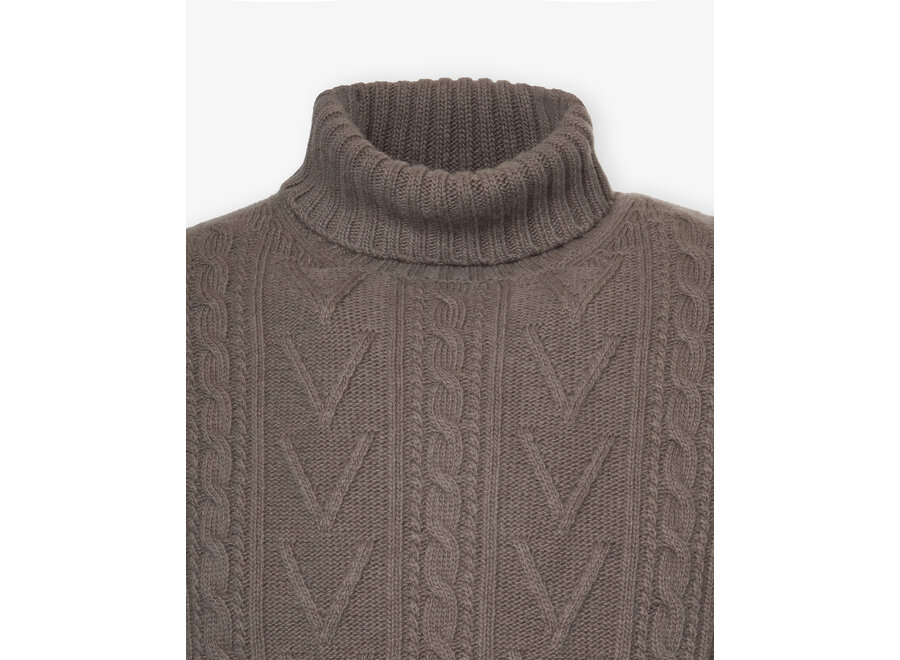 Fedeli - Turtleneck wool cashmere - Greige