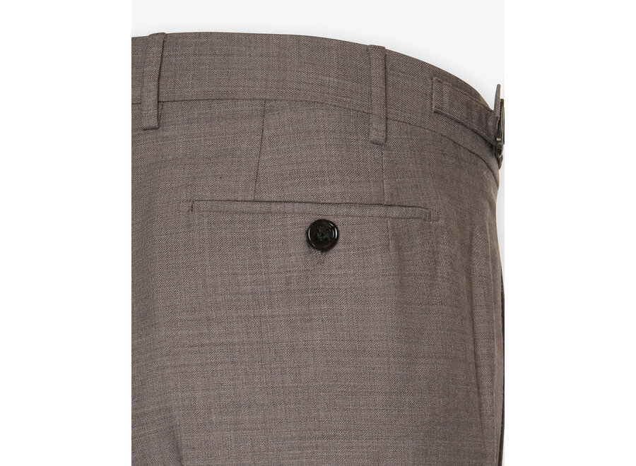 Berwich - Trousers retrolong wool - Greige