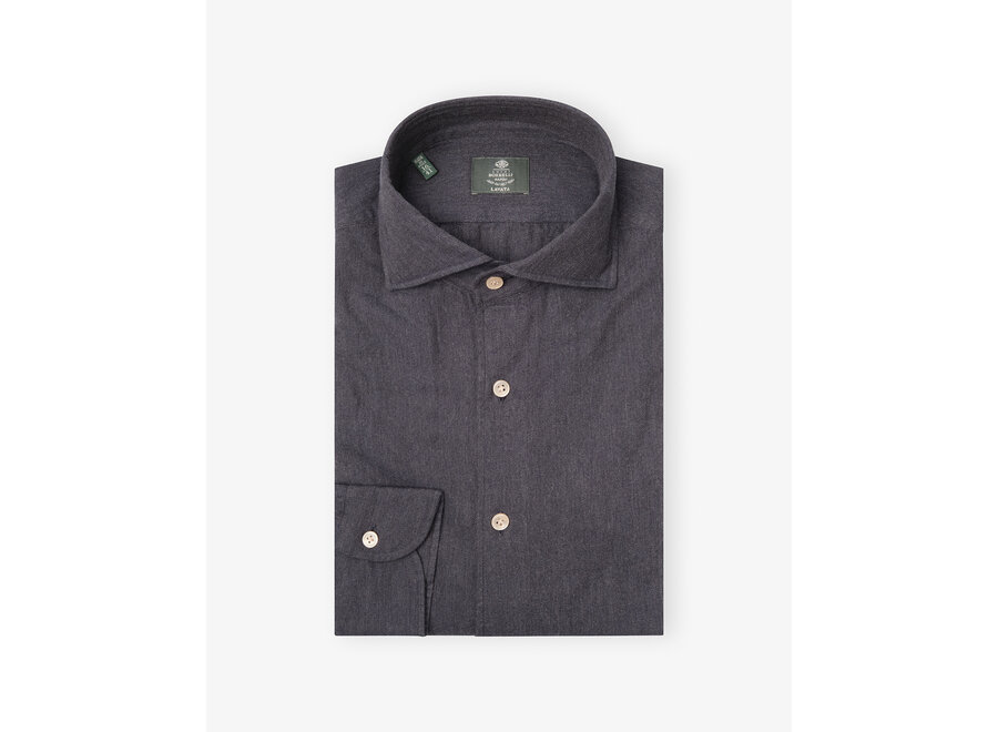 Borrelli Napoli - Shirt washed cotton - Navy