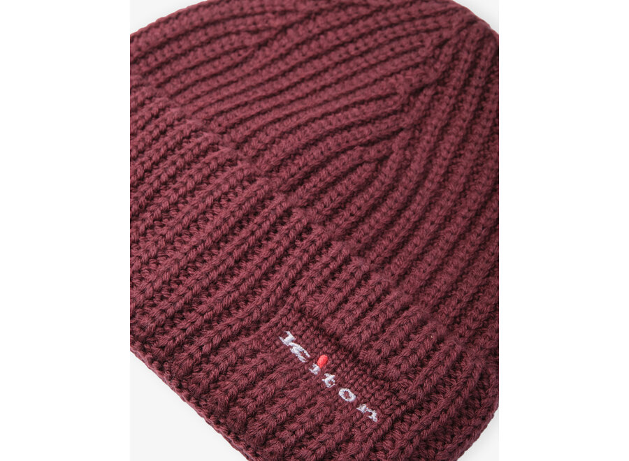 Kiton - Beanie pure wool - Bordeaux