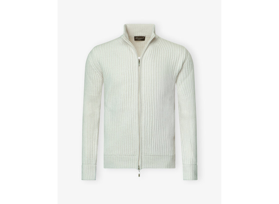 JC - Sweater full zip - Wool cashmere - Offwhite