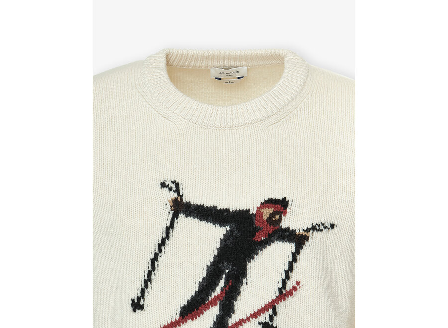 JC - Après-ski - Round neck wool cashmere - Offwhite