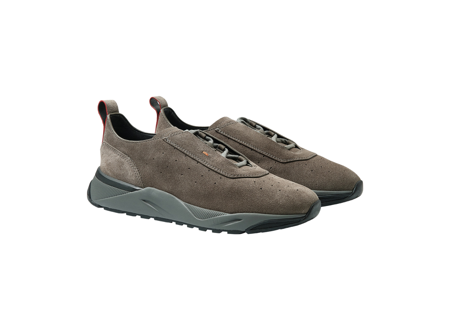 Santoni - Sneaker calf suede - Greige