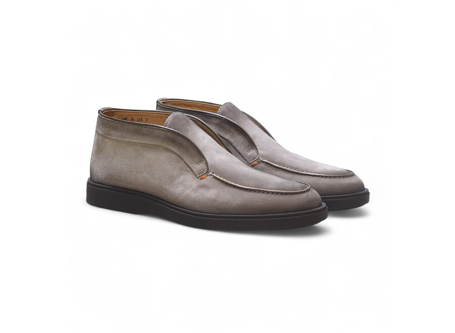 Santoni - Desert boot calf silk suede - Taupe